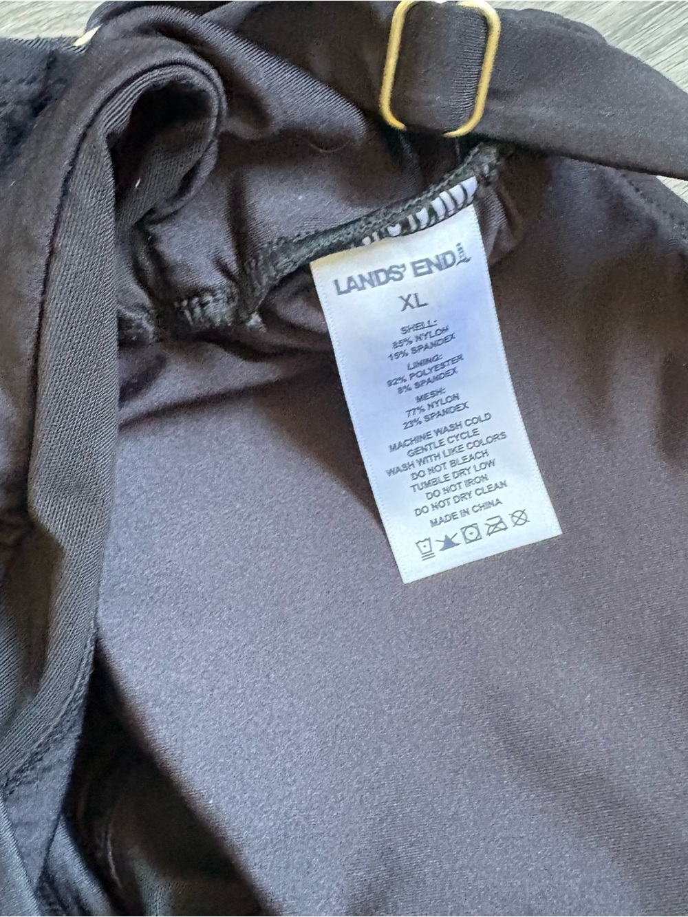 Lands End high neck swimsuit black - Picture 4 of 4